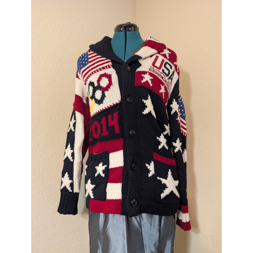 Ralph Lauren Team USA Sochi Olympics 2014 Opening Ceremony Cardigan Small - Picture 1 of 6